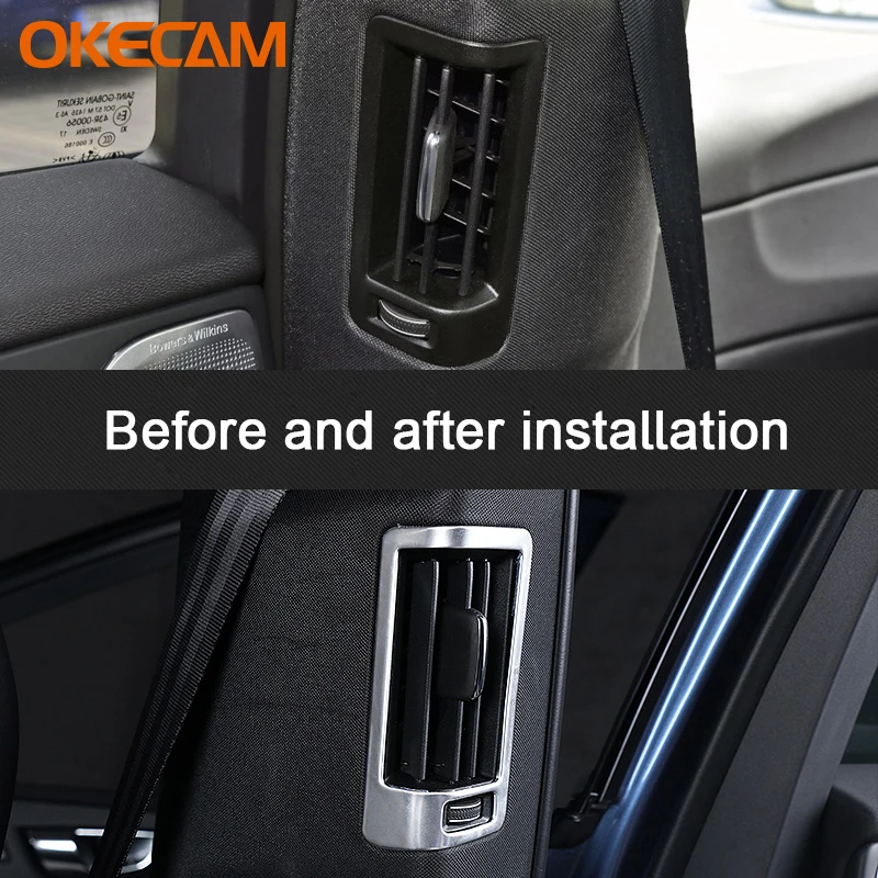 Аксессуары из нержавеющей стали для Volvo XC60 2018-2021, Крышка вентиляционного отверстия кондиционера, интерьерная рамка Bashboard, декоративная наклейка Аксессуары из нержавеющей стали для Volvo XC60 2018-2021, Крышка вентиляционного отверстия кондиционера, интерьерная рамка Bashboard, декоративная наклейка