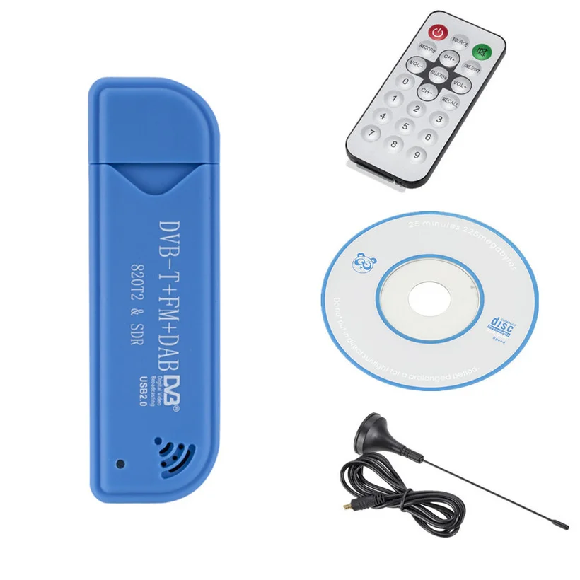 R820T2 миниатюрная портативная ТВ-флешка цифровая USB 2 0 DVB-T + DAB FM RTL2832U Поддержка SDR