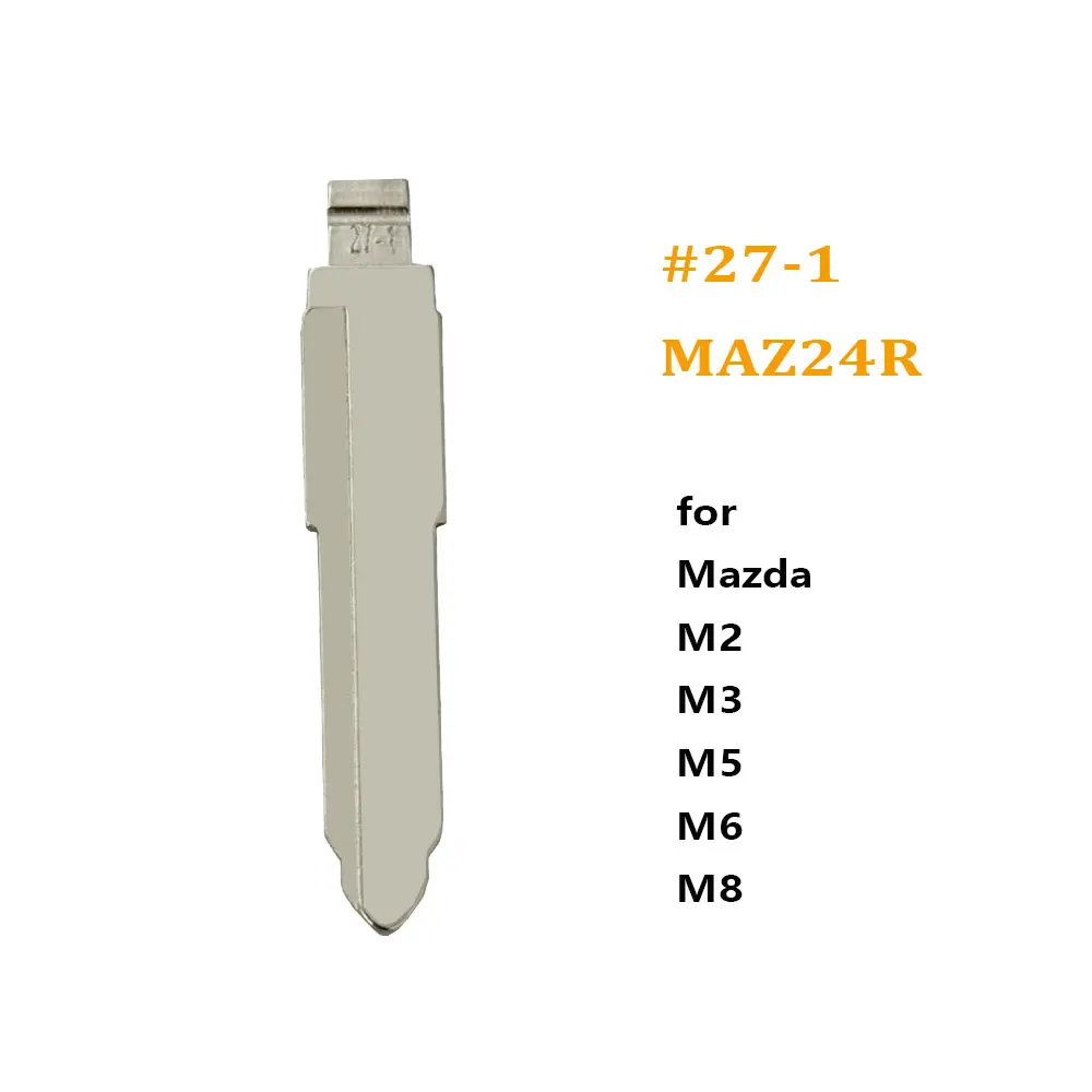 Фото 10 шт. 27-1 #   Заготовка металлического необработанного выкидного ключа MAZ20R MAZ24R для Mazda, совместимая с Keydiy KD Xhorse VVDI JMD №1