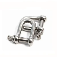 1pc m4 m12 100 a2 stainless steel 304 d type dee shackle high quality antirust d shackle sus 304 m4 m12 dee shackle