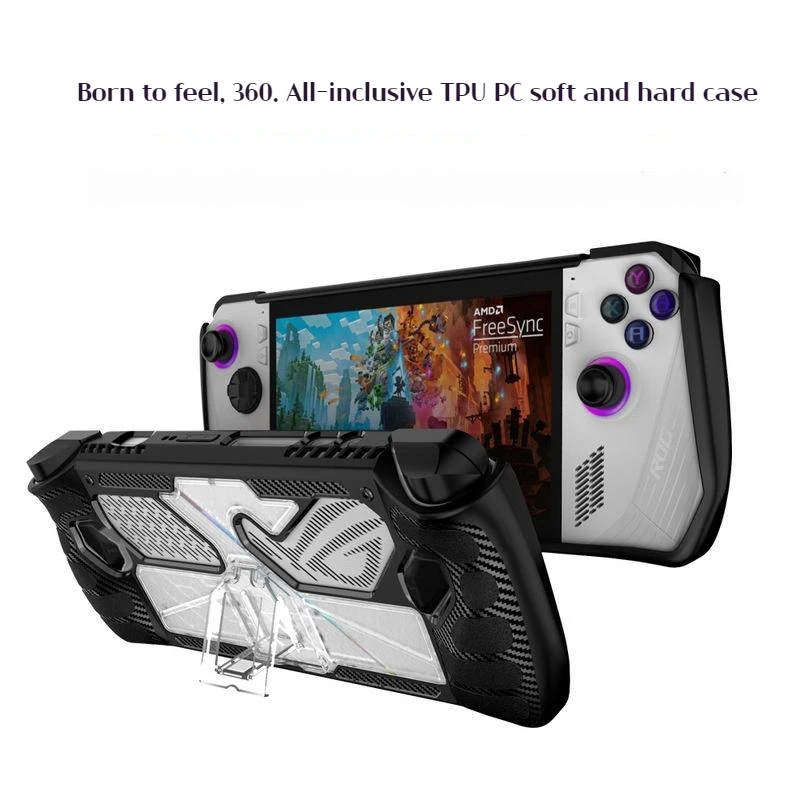 

For Asus Rog Ally Consoles Protective Case Shockproof Protector Cover For Rog Ally With Stand Base Protective Case Accessories