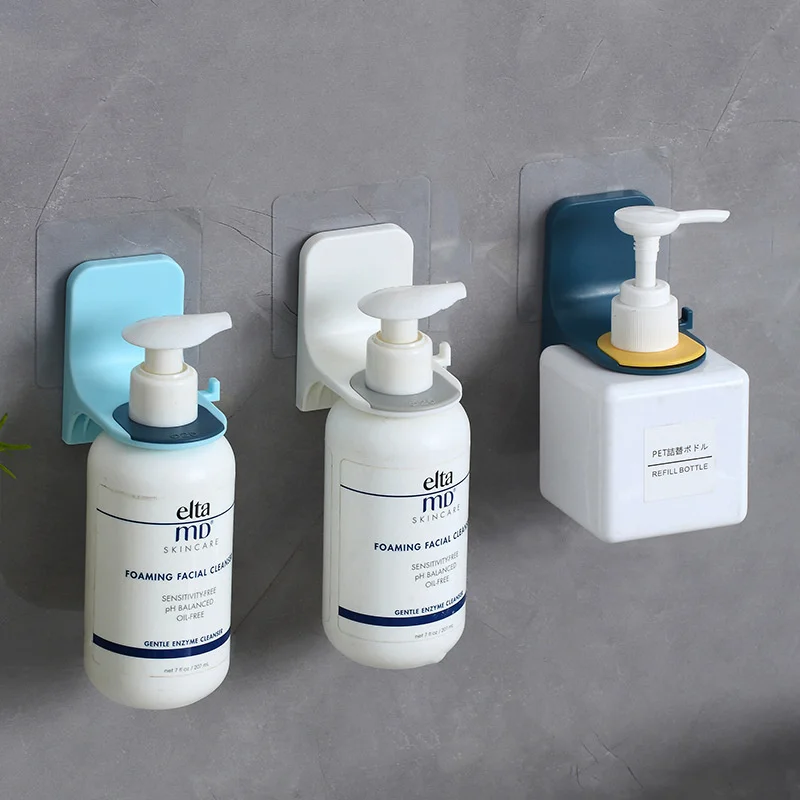 

Punch-Free Shower Gel Rack Wall-Mounted Bathroom Shampoo Toilet Hand Sanitizer Hook Hanger Traceless Sticker Rack