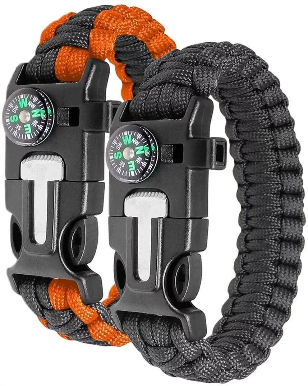 

5IN1 emergency umbrella rope multi-functional bracelet field survival escape tactics fire compass seven-core life-saving rope