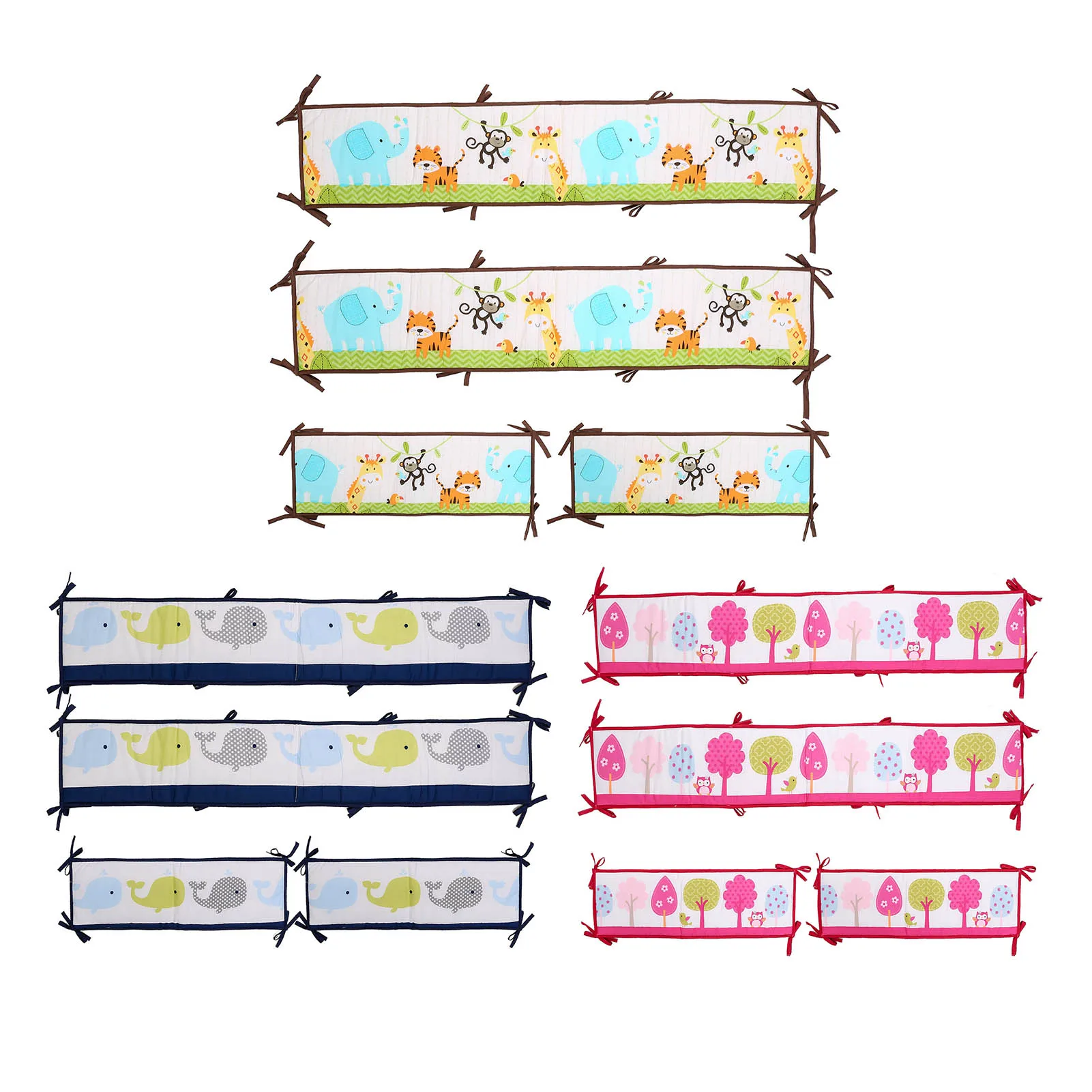 

4Pcs Baby Bed Bumper On The Crib Cotton Soft Crib Protector For Newborn Baby Protector Cushion Crib Anti-Collision Bumper