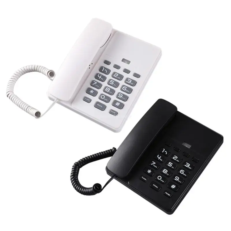 HCD Phone Fixed Landline Desktop Telephones English Mute, , and Redial Dropship