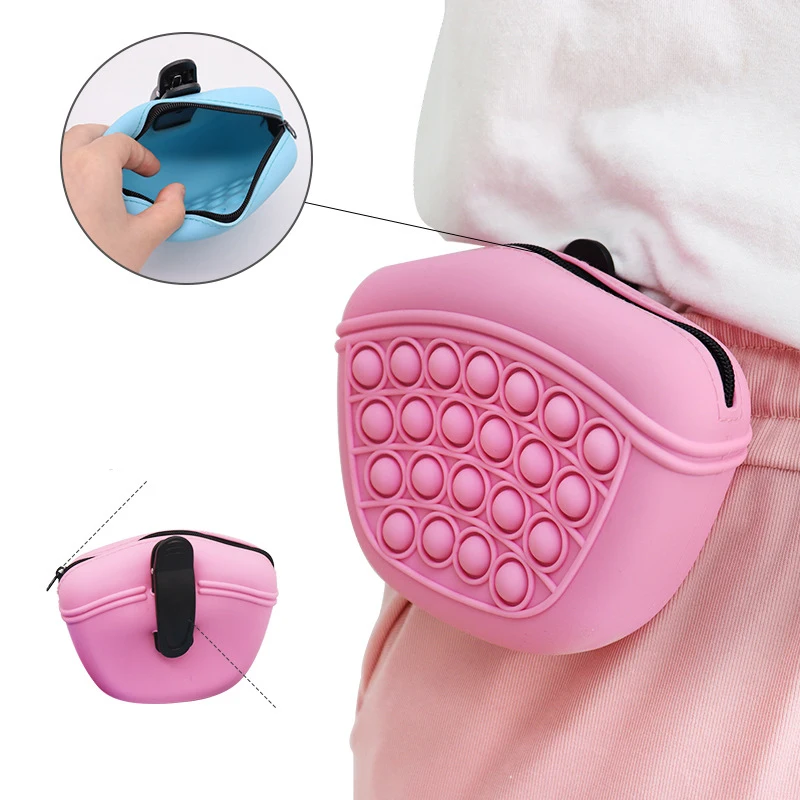 

Portable Pet Dog Training Waist Bag Treat Snack Bait Dogs soft washable Outdoor Feed Storage Pouch Food Reward silica Bags