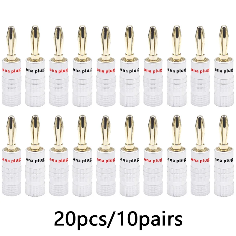 

20 шт., золотистые штекеры Lebeisenf L1001 4 мм