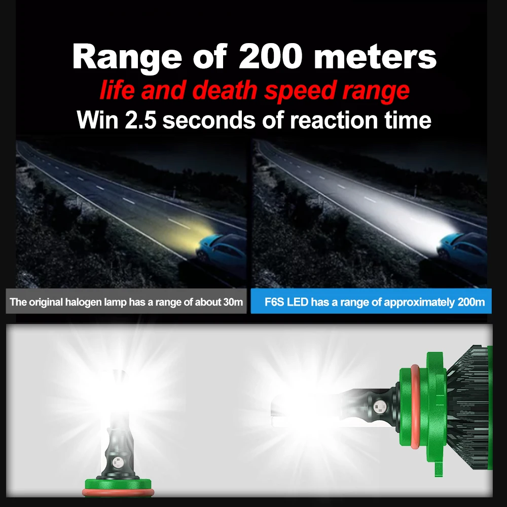 2/4 шт. автомобильные фары H11 HB3 6000K 12 В