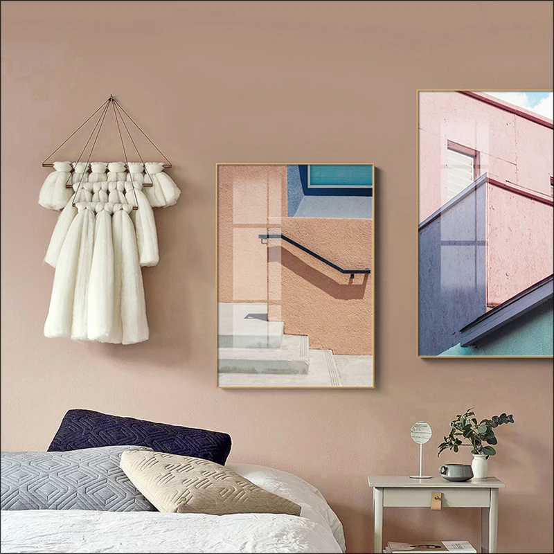 

Geometric Canvas Paintings, Morandi Abstract Paintings, Art and Architecture Posters, Modern Minimalist Small Fresh Print Murals