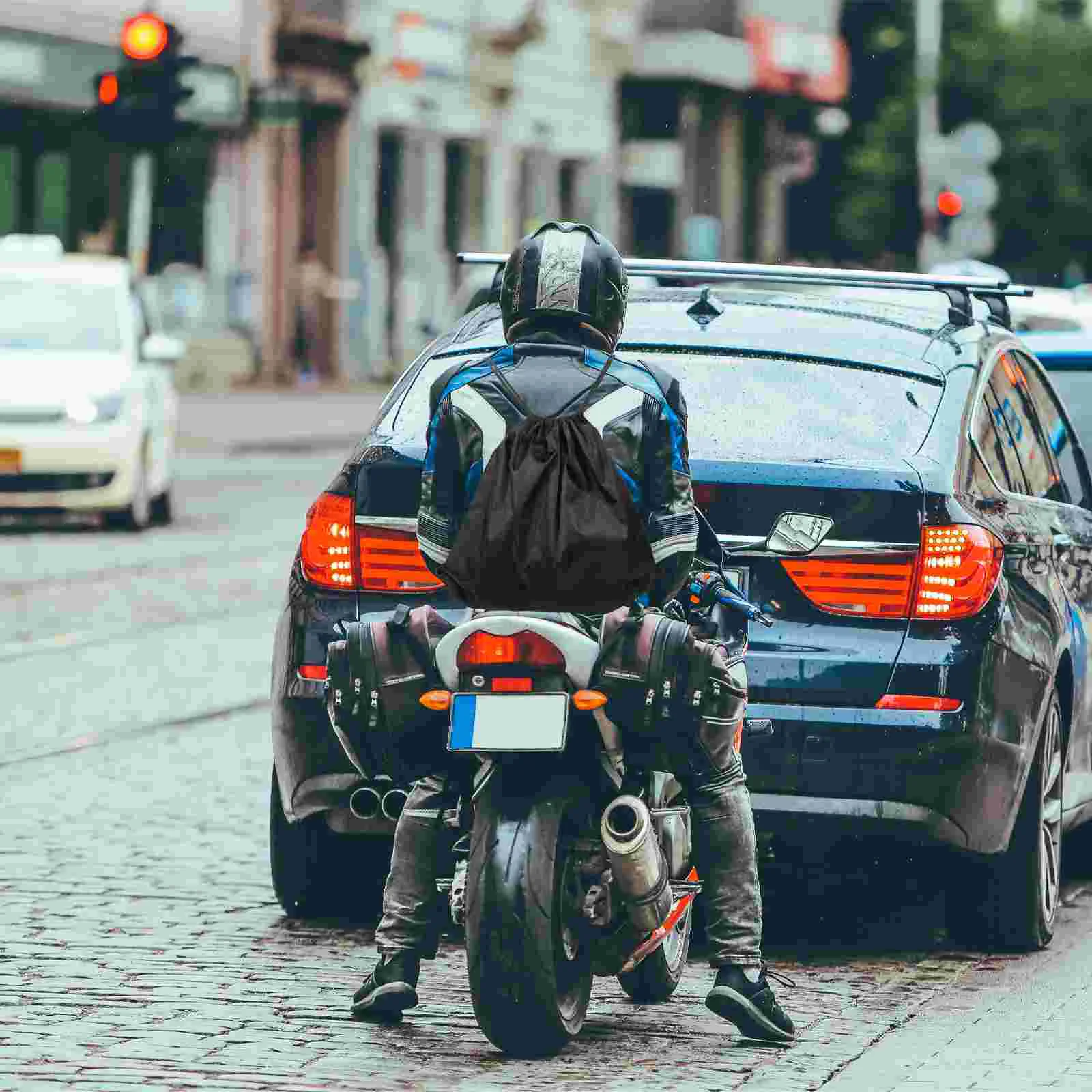 

Beanie Motorcycles Storage Bag Travel Bike Pouch Drawstring Holder Motorbike