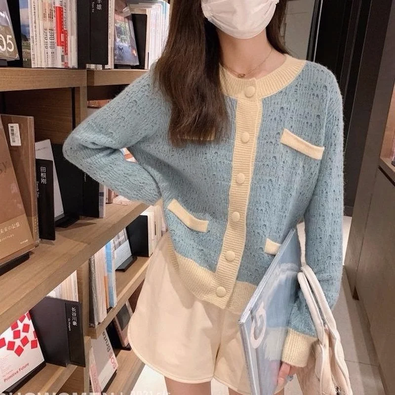 

Cardigans sweater female 2023 Early autumn bright silk exterior sweater cardigan jacket women's tide versatile loose sweater top