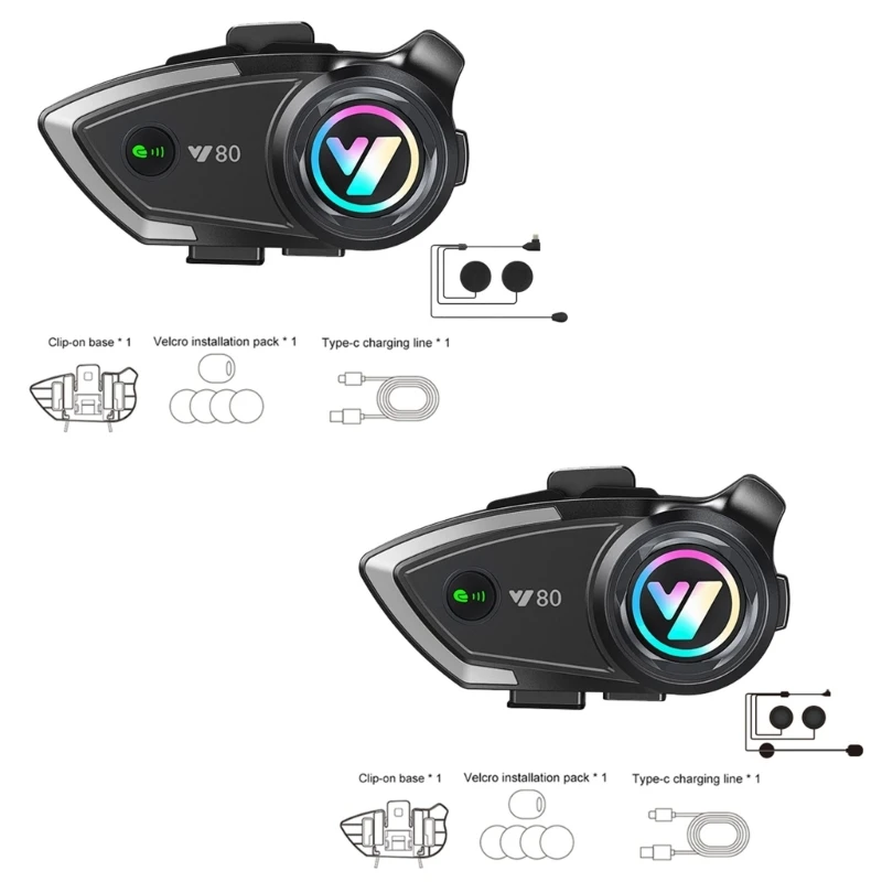 

Y80 Waterproof Motorcycle Helmet Headphone Speaker Noise Reduction Handfree Call
