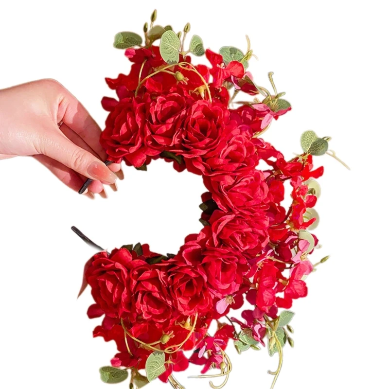 Y1UB двухсторонняя повязка на голову с цветком в мексиканском стиле короной и