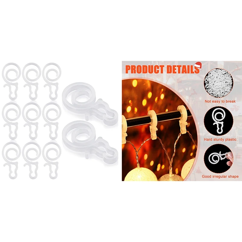 

Gutter String Lights Hooks Plastic Christmas Light Clips Mini Gutter Hang Hooks Weatherproof Gutter Clips