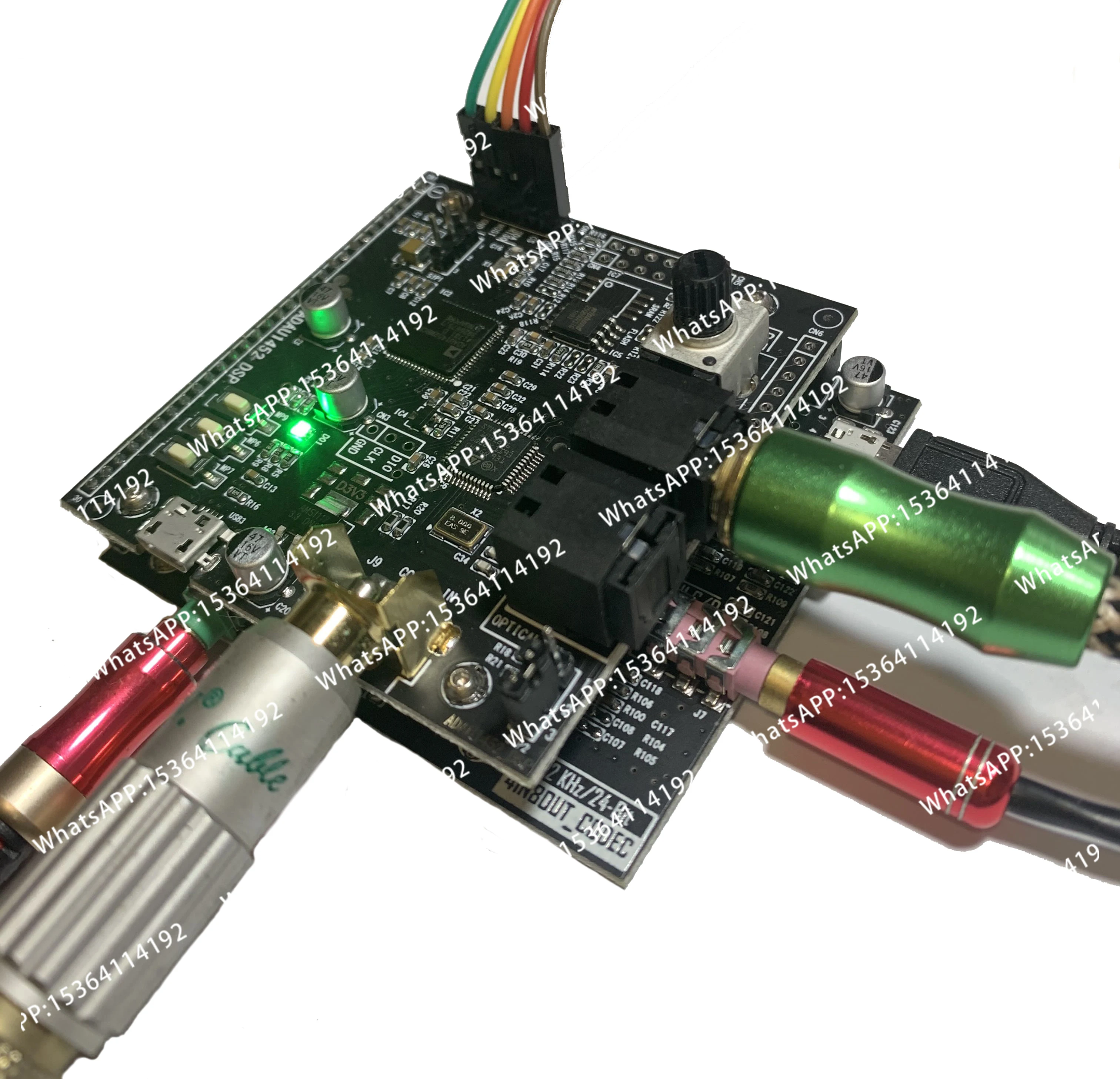 Фото Электронная плата частотного делителя ADAU1452-DSP + декодирующая плата AD1938-CODEC /CS42448, 6 входов, 8 выходов, 192K №5