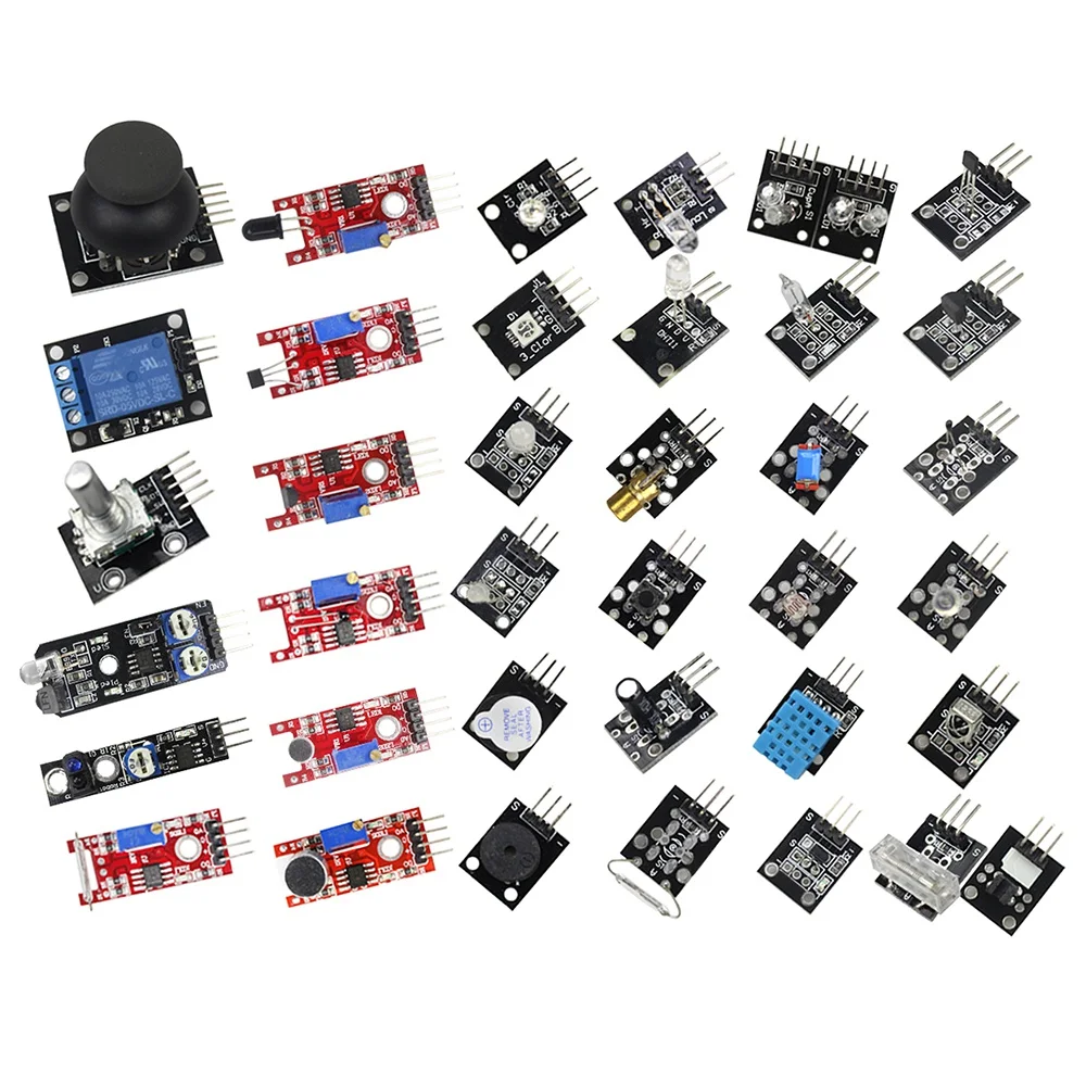 

Интеллектуальная электроника 37 в 1 комплект модулей датчиков для Arduino и Mcu образовательных пользователей