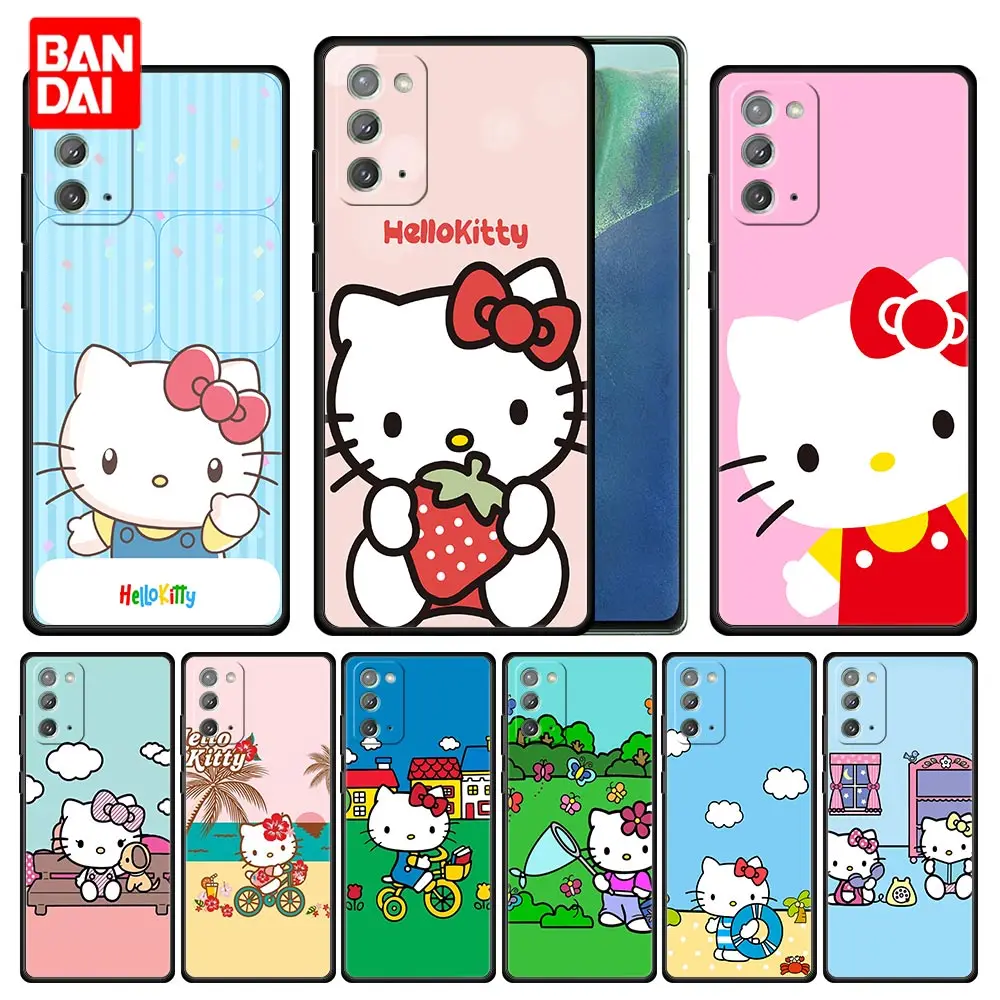 

Hello Kitty Wallpaper Case for Samsung Galaxy Note 20 10 9 8 S21 S20 FE Plus Ultra Lite 4G 5G Capinha Style Silicone Funda