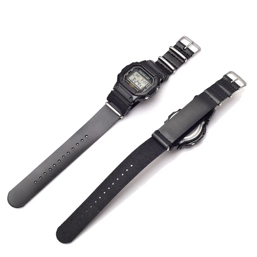 Ремешок для часов Casio GShock GA-110 300 Watch Strap из искусственной кожи PU Leather Band Gshock GD120 G8900 DW9052 GW6900 5600 Bracelet on.