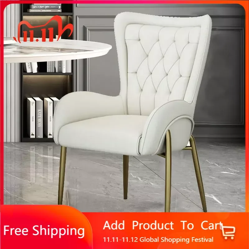 

Эргономичные кухонные стулья, портативные элегантные белые роскошные дизайнерские кресла в скандинавском стиле для гостиной, мебель для гостиной