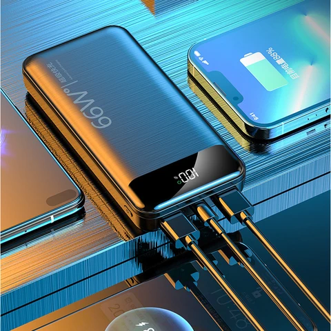 20000 мАч Power Bank PD 66 Вт Портативное зарядное устройство с быстрой зарядкой Powerbank для iPhone 16 Samsung Huawei Xiaomi Внешняя запасная батарея