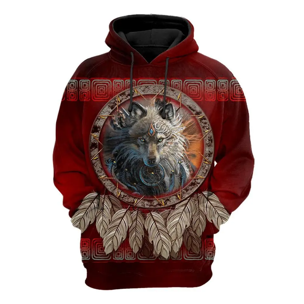 

New Arrival Fashion Mens Hoodies 3D Wolf Printed Loose Fit Sweatshirt for Men Streetwear Hoody Funny Hoodie Brand pullover-60