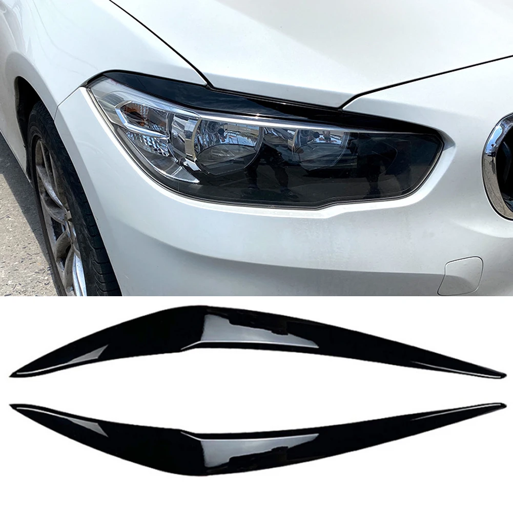 

Chrome Trim Cover Headlight Eyelids ABS Black Car Styling For BMW 2015-2018 F20 F21 Included Double-sided Tape