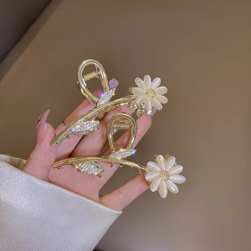 

Металлический зажим для волос, аксессуары для волос для женщин, новый стиль, зажим для волос с подсолнухом, цветком, крабом, зажим для волос с...