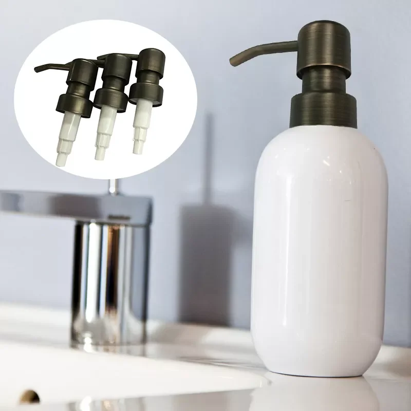 

Kitchen Sink Soap Dispenser Nozzle Liquid Soap Bottle With Stainless Steel Head Hand Press Dispenser Bottle Bathroom Accessorie