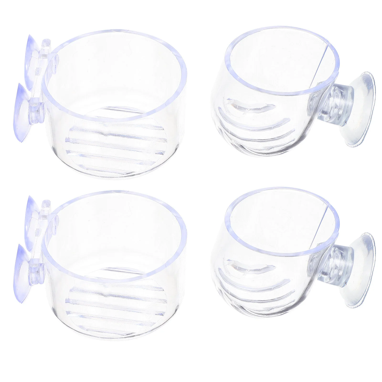 

4 Pcs Accessories Fish Tank Decor Aquarium Feeding Cups Food Feeder Holder Worm Pot Acrylic Botanical