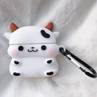 2021 мультяшный чехол для наушников Airpods Pro черный и белый узор с изображением коров чехол для Apple Airpods 1 2 силиконовый чехол