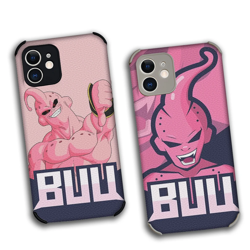 

For IPhone 13 Cartoon Cute Kid Buu Phone Case for IPhone 13 12 11Pro Mini XR X XS Pro Max 7 8 Lambskin Shockproof Phone Covers