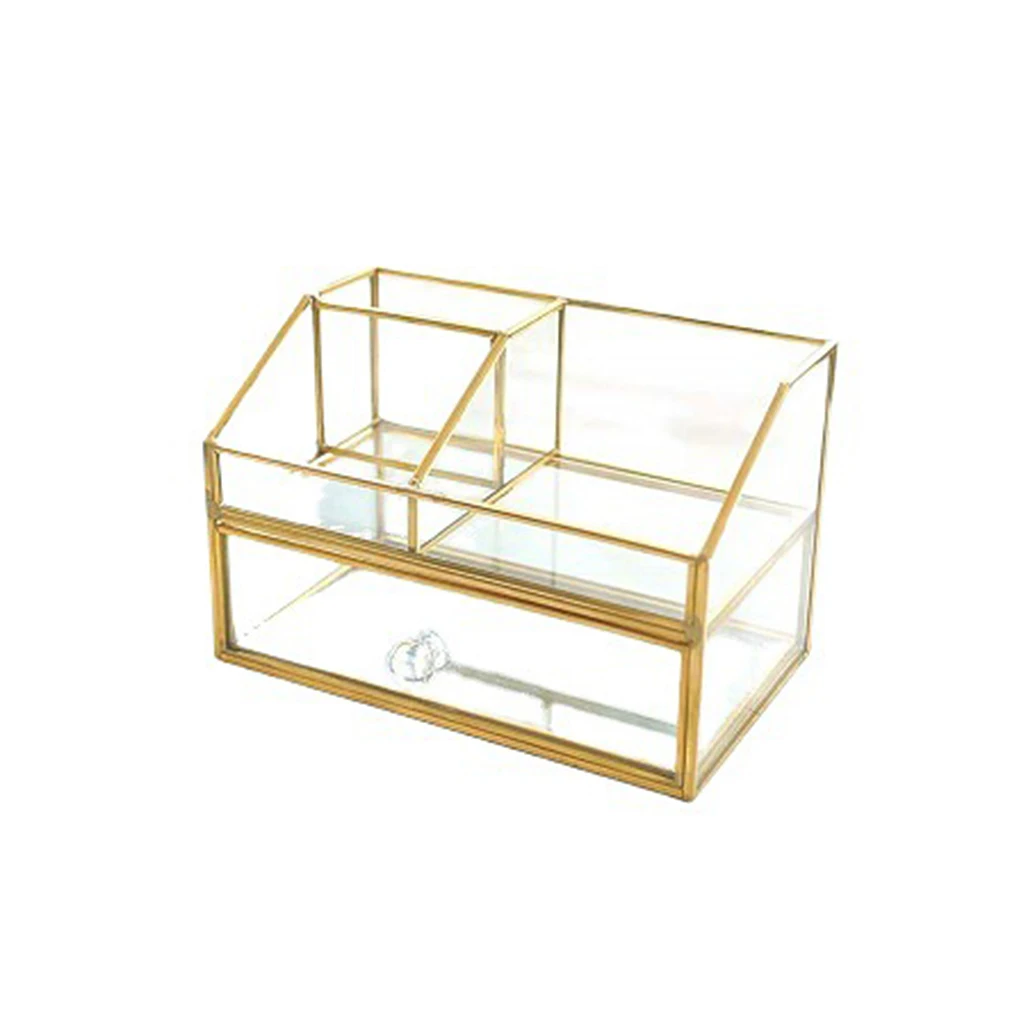 

Коробка для хранения ювелирных изделий, косметичка, чехол, тонкая работа, прозрачные отделения для украшения, органайзер для макияжа, шкаф д...