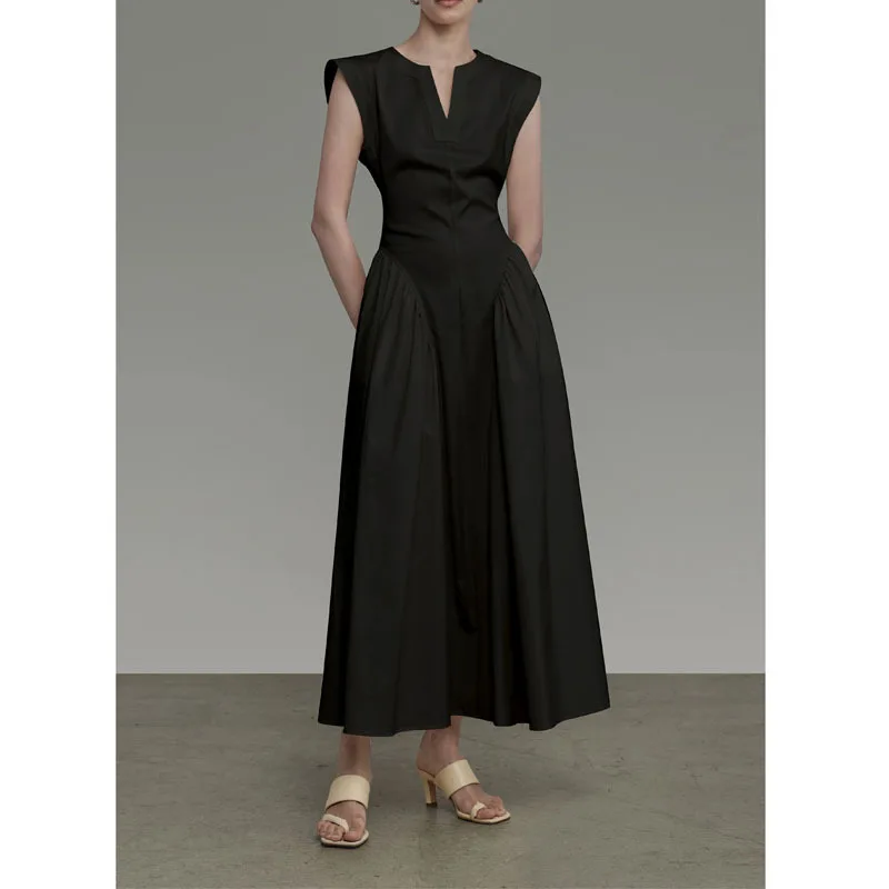 Платье женское без рукавов элегантное приталенное длинное белое платье во