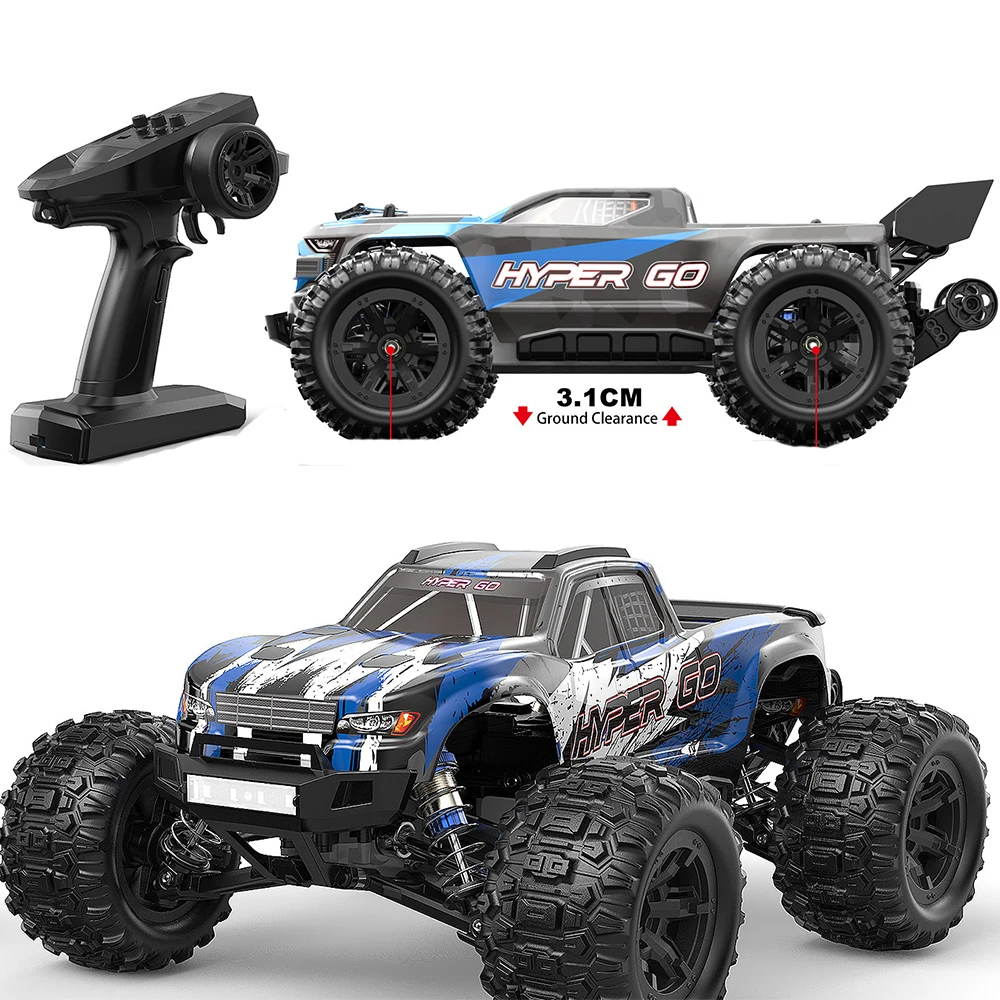 Автомобиль с дистанционным управлением 2,4 ГГц Радиоуправляемый автомобиль вездеход 38 км/ч 1:16 внедорожник монстр-Трак игрушка с батареей двигатель 390 для мальчиков Детский подарок