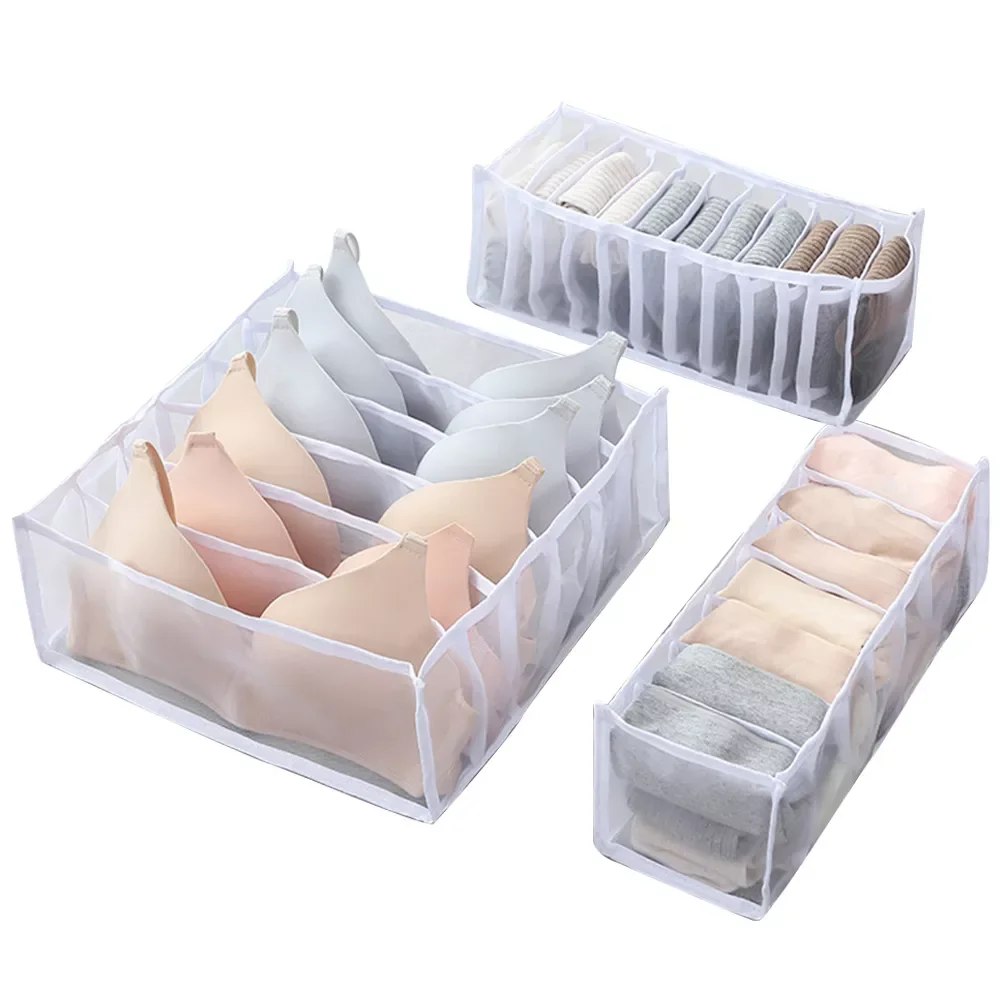 

NEW 1/3Pcs Underwear Bra Organizer Storage Box 5 Colors Drawer Closet Organizers Boxes For Underwear Scarfs Socks Bra Dropship