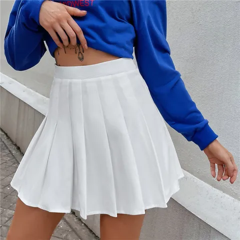 Pleated Skirt Women High Waist Sexy Mini Skirts Tennis Skirt Girl Dance Skirt Kawaii Casual Korean White Black Skirt Faldas