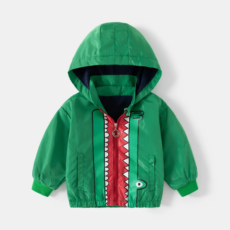 

Boys Fleece Jacket Korean Casual Cute Jacket Fashion Hooded Jacket Spring & Autumn Kids Jacket Boys Clothes