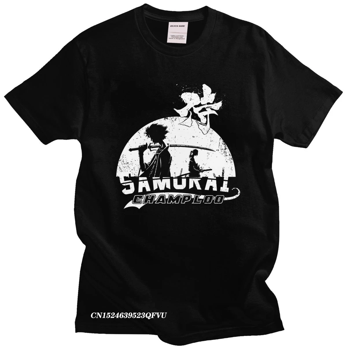 

Stylish Samurai Champloo T-Shirt Men Camisas Men Casual Manga Anime Jin Mugen Tshirt Japanese Cotton Harajuku Shirt Clothing