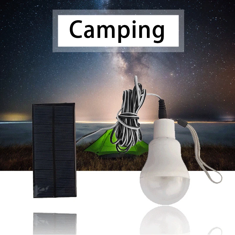 

1PCS LED Solar Light Bulb Outdoor Energy Saving Lamp Portable High Bright 5V Led Tent Lamps Outdoor Lighing For Camping Climbing