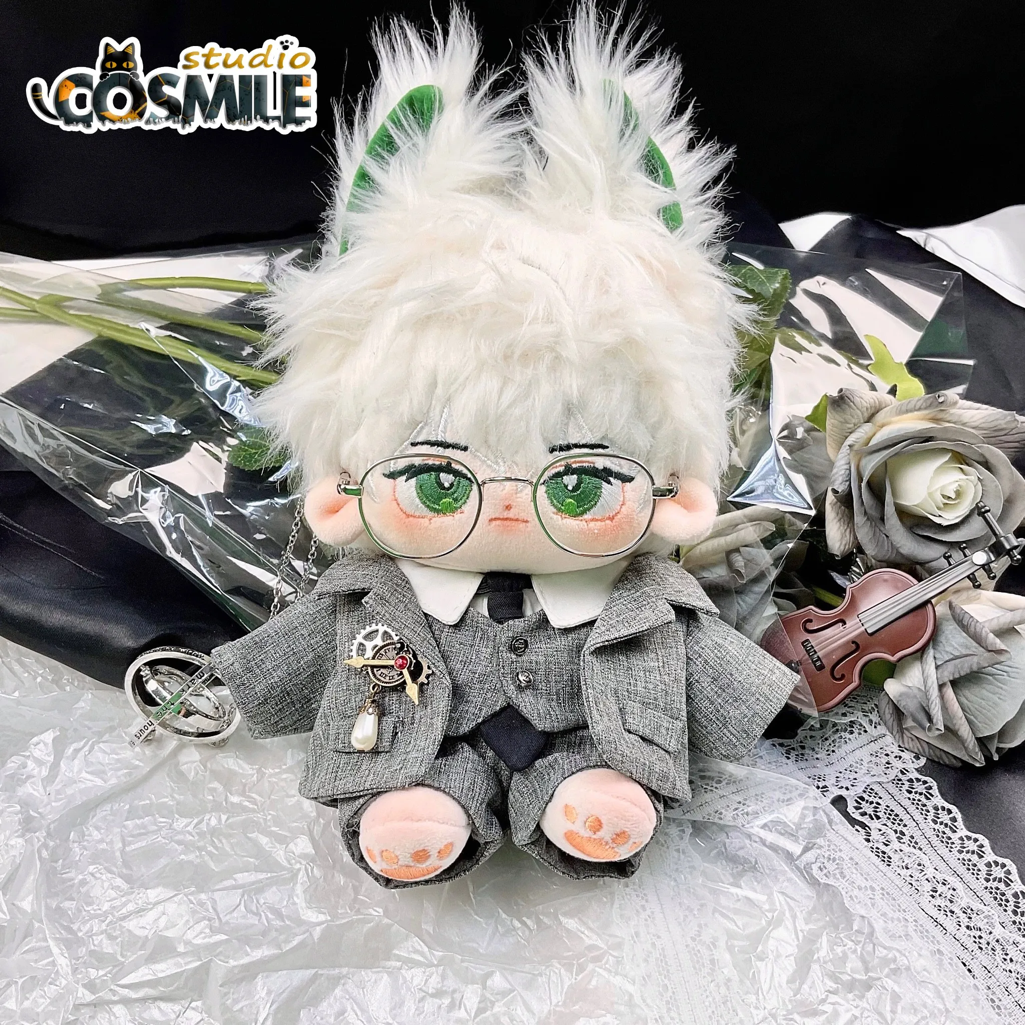 Плюшевый плюшевый костюм Wolf Boy Alpha 20 см Одежда для куклы подарок MK Sa