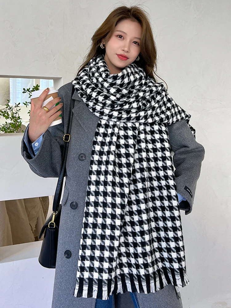 

Fashion Imitation Cashmere Women Scarf Winter Houndstooth Scarve Female Pashmina Mujer Foulard Bufanda Echarpe Shawl Unisex Men