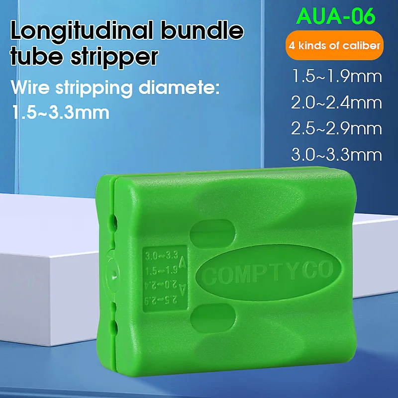 2pcs AUA-06 Longitudinal Bundle Tube Stripper 1.5~3.3mm Optical Fiber Slitter Tools