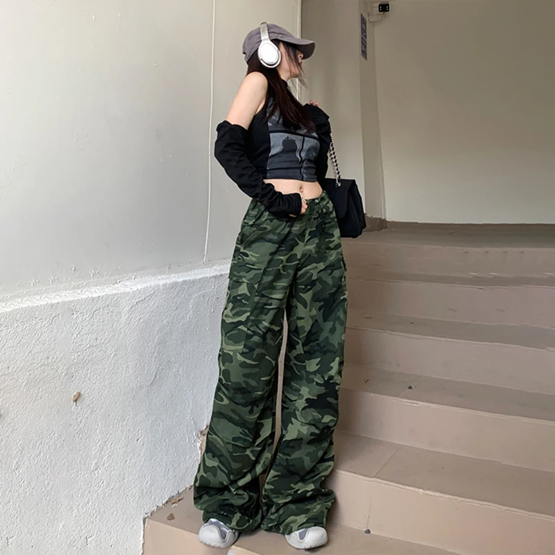 Модные повседневные джинсы с высокой талией в американском стиле для женщин