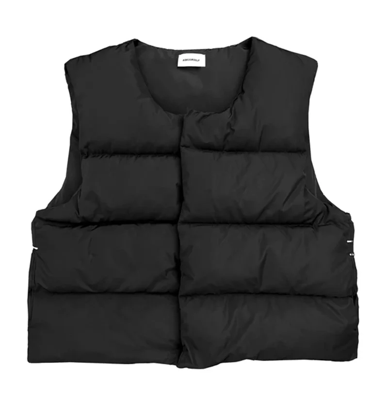 

New 2021 Luxury High Men Classic ASKYURSELF PUFFER VEST Coats & Jackets / Down Coats Vest Cotton Thicken Warm Winter #A409