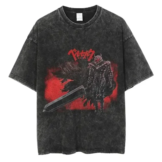 Мужская стильная футбольная рубашка с аниме Berserk Guts Skull Knight графический принт