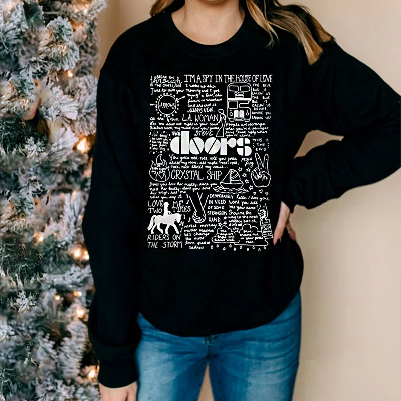 

The Doors Sweatshirt Printed casual long-sleeved pullover