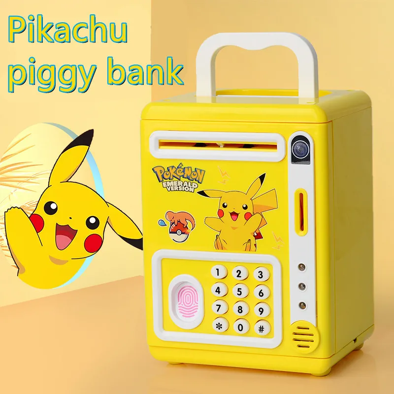 

Pikachu Pokemon Electronic Piggy Bank Atm Password Smart Money Box Music Cash Saving Box Action Figure Kids Toy Christmas Gifts