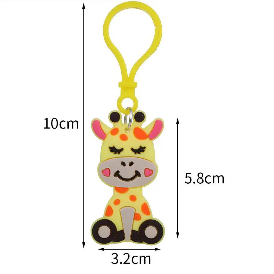 Оптовая продажа силиконовые Брелоки для ключей милые Мультяшные животные собака