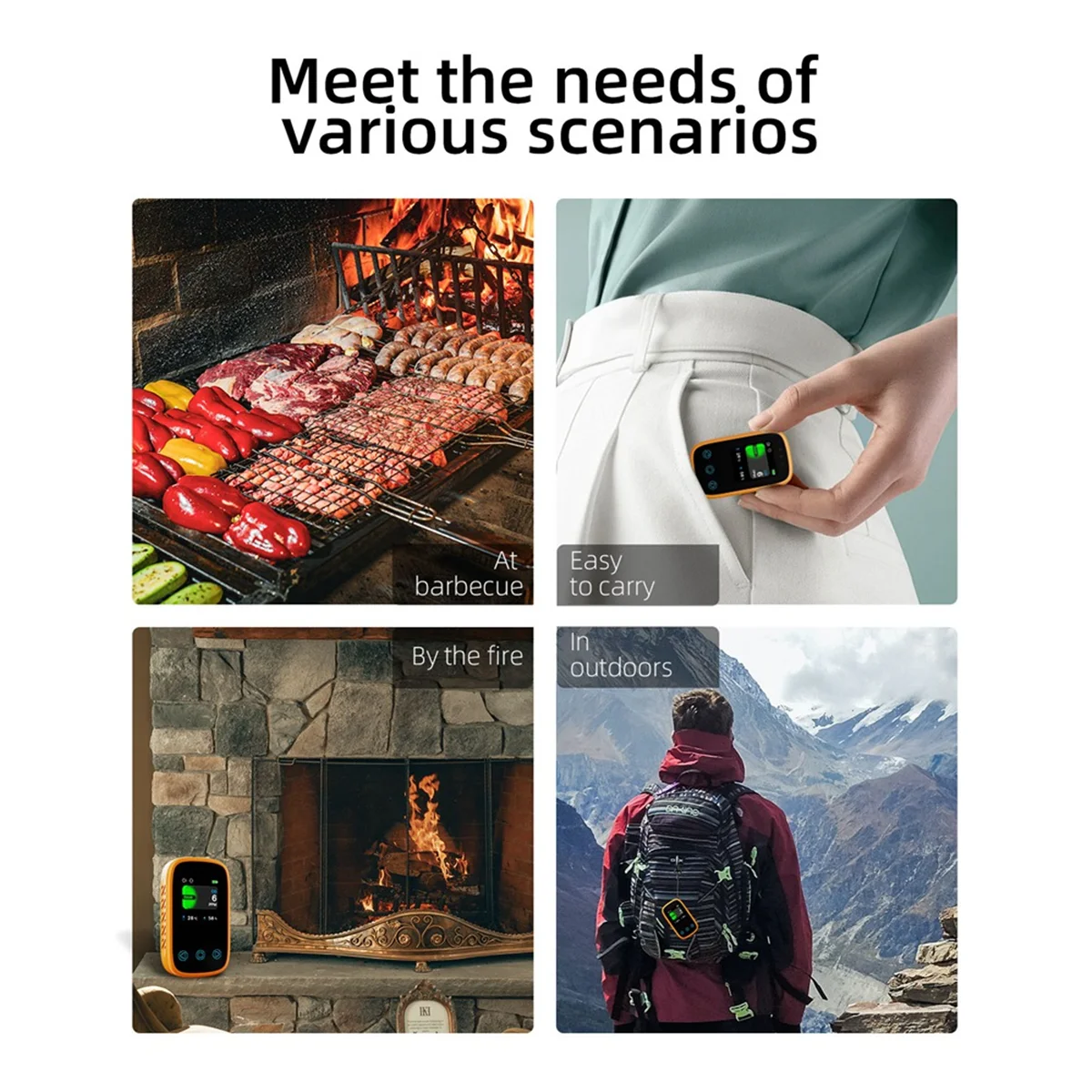 Переносной детектор монооксида углерода перезаряжаемый CO-сигнализации для