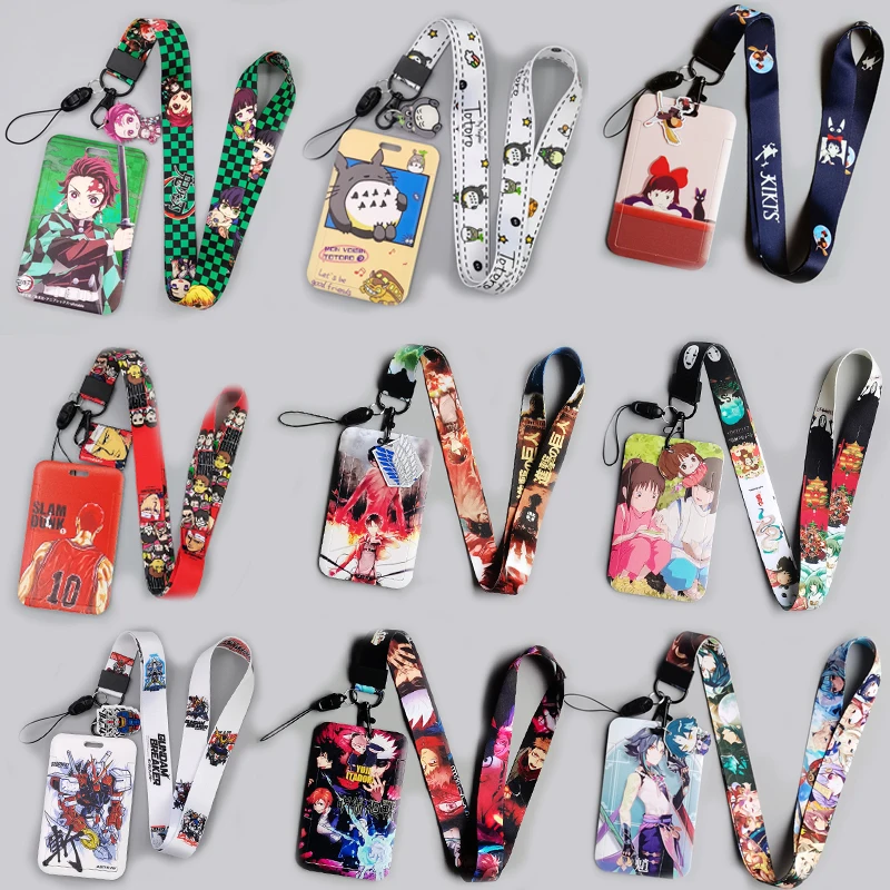 

My Hero Academia Credential Holder Key Chain Neck Lanyard For Passport Card Anime Credit Card Holder Keychain Strap Key Ring